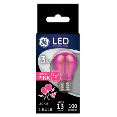 Hardware Store USA | GE3W PNK A15 Party Bulb | Pack Of 4