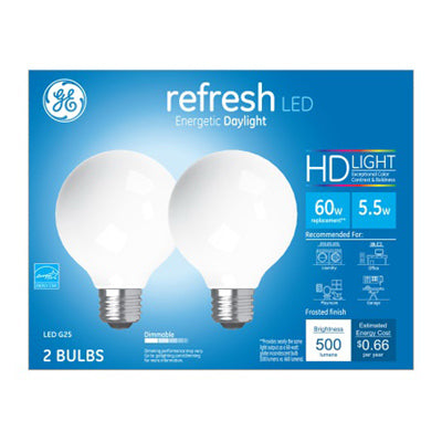 Hardware Store USA | GE2PK 5.5W WHT G25 Bulb