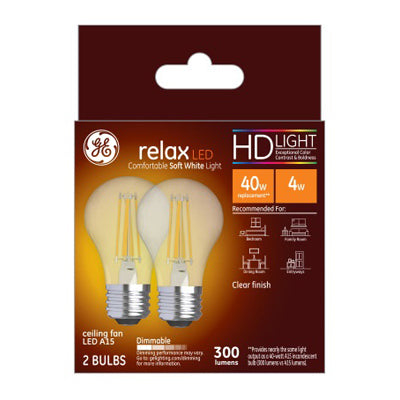 Hardware Store USA | GE 2PK 4W SW Ceil Bulb