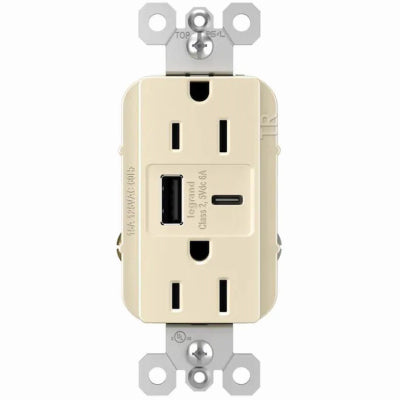 Hardware store usa |  15A ALM A/C USB Outlet | R26USBAC6LACCV4 | PASS & SEYMOUR