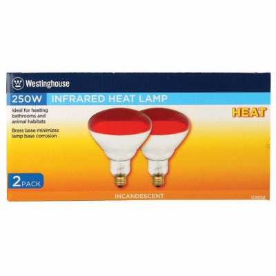 Hardware store usa |  2PK 250W R40 RED Lamp | 395848 | WESTINGHOUSE LIGHTING CORP