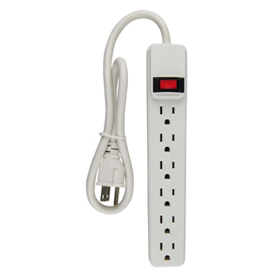 Hardware Store USA | WHT 6Out Power Strip | Pack Of 8