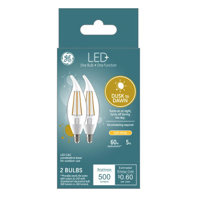 Hardware Store USA | GE 2PK 5W DuskDawn Bulb