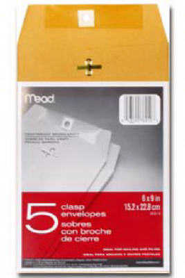 Hardware store usa |  5PK Clasp Envelopes | 76010 | ACCO/MEAD