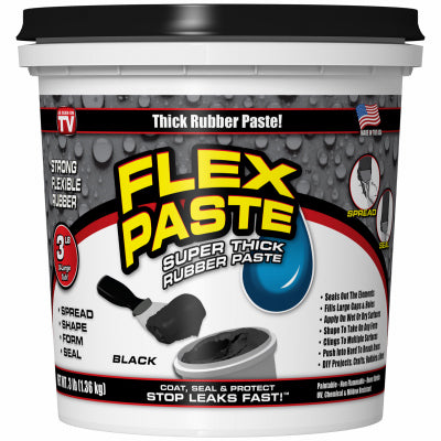 Hardware Store USA | 3LB BLK Flex Paste Tub