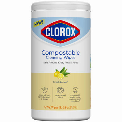 Hardware store usa |  75CT LMN Compost Wipes | 32485 | CLOROX COMPANY, THE