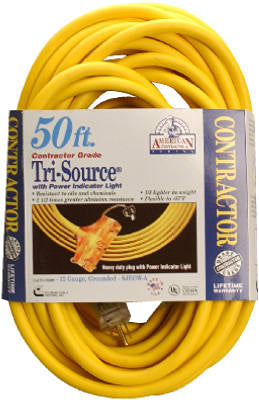 Hardware Store USA | 50' 12/3 YEL PWR Block