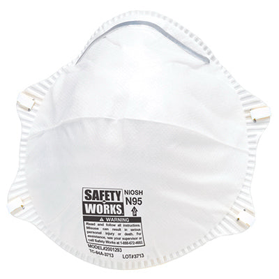 Hardware store usa |  2PK N95 Dust Respirator | 817633 | SAFETY WORKS INC