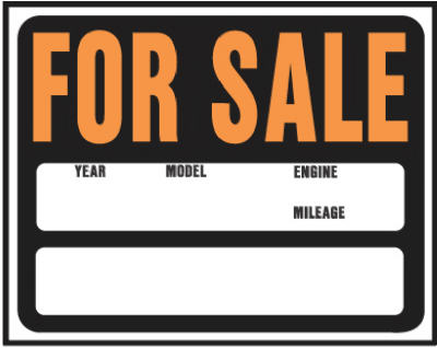 Hardware store usa |  15x21Auto For Sale Sign | 842172 | HILLMAN FASTENERS