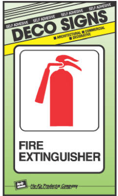 Hardware store usa |  5x7 Fire Extinguis Sign | 847114 | HILLMAN FASTENERS