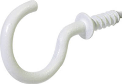 Hardware Store USA | 2PK 1-1/4 WHT Cup Hook