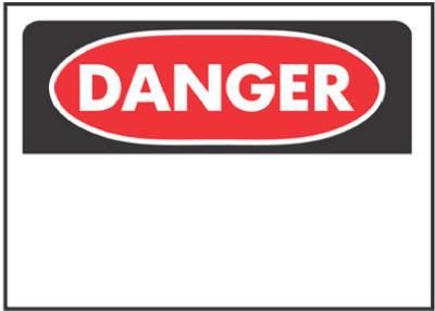 Hardware store usa |  10x14 Danger Blank Sign | 842052 | HILLMAN FASTENERS