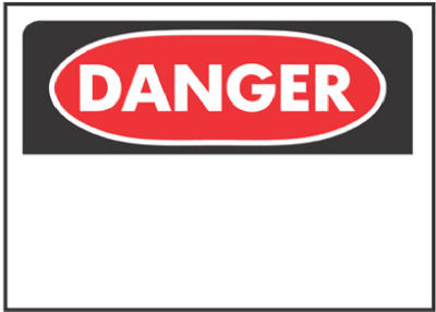 Hardware Store USA | 10x14 Danger Blank Sign