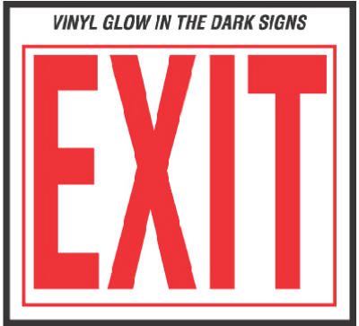 Hardware store usa |  8x11 Glow Exit Sign | 840200 | HILLMAN FASTENERS