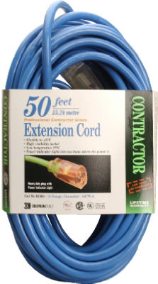 Hardware store usa |  50' 12/3 BLU EXT Cord | 2568SW0006 | SOUTHWIRE/COLEMAN CABLE