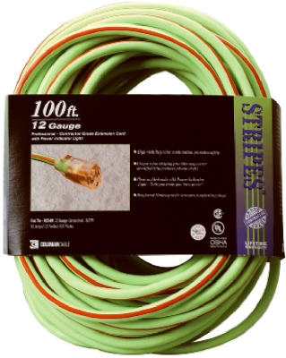 Hardware store usa |  100' 12/3 GRN EXT Cord | 02549-88-54 | SOUTHWIRE/COLEMAN CABLE