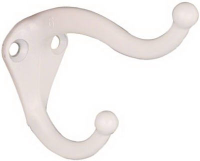 Hardware Store USA | 2PK WHT Coat/Hat Hook