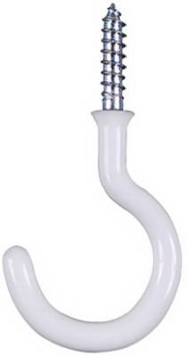 Hardware Store USA | 2PK 1-1/2 WHT Cup Hook