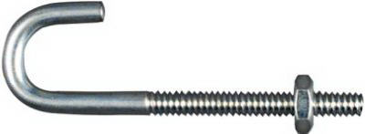 Hardware Store USA | 3/16x2-1/2 Zinc J Bolt