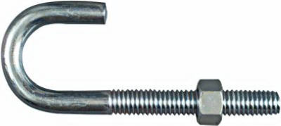 Hardware Store USA | 3/8x3-3/4 Zinc J Bolt