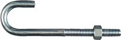 Hardware Store USA | 3/8x5 Zinc J Bolt