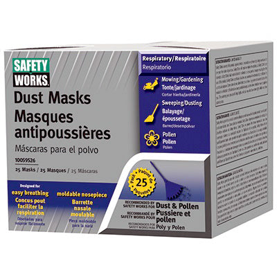 Hardware store usa |  25PK NonToxic Dust Mask | 10059526 | SAFETY WORKS INC