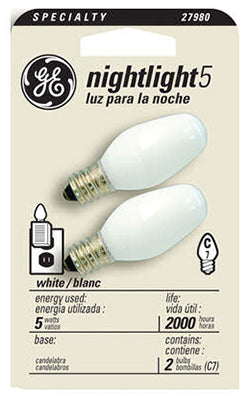 Hardware Store USA | GE2PK 5W WHT Night Bulb