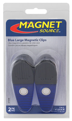 Hardware Store USA | 2PK LG BLU Magnet Clip