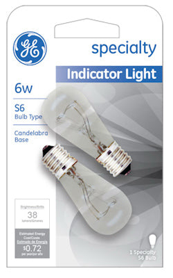 Hardware Store USA | GE 2PK 6W CLR Bulb