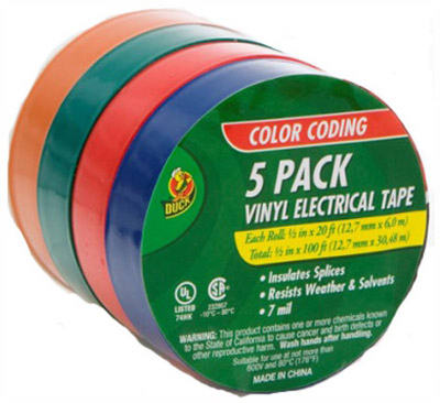 Hardware store usa |  5PK Elec Tape ASSTD | 299020 | SHURTECH BRANDS LLC