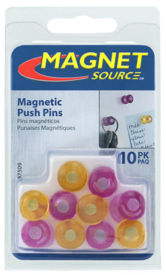 Hardware store usa |  10CT Pur/YEL Magnet Pin | 7509 | MASTER MAGNETICS