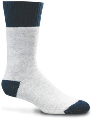 MED GRY/Navy Boot Sock