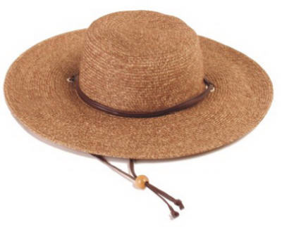 DK BRN Wide Brim Hat
