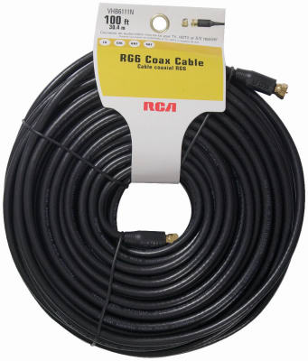 Hardware store usa |  100'BLK RG6U Coax Cable | VHB6111R | AUDIOVOX