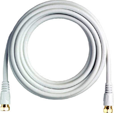 12' WHT RG6 Coax Cable