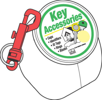 Hardware store usa |  100PK Plas Key Clip | KT171 | HY-KO PROD CO
