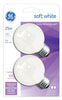 Hardware store usa |  GE 2PK 25W Globe Lamp | 31107 | G E LIGHTING