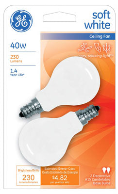 Hardware Store USA | GE2PK 40W WHT Fan Bulb