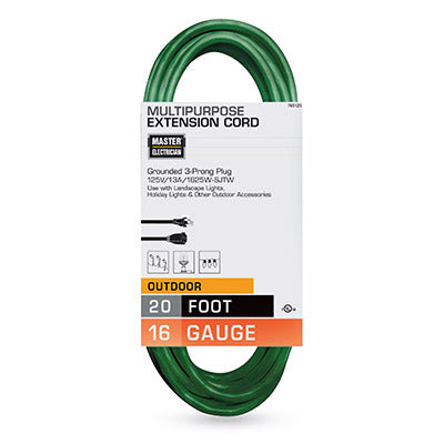 Hardware store usa |  ME20' 16/3 GRN EXT Cord | 02352-05ME | PT HO WAH GENTING