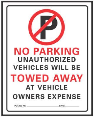Hardware store usa |  19x15 No Parking Sign | 842196 | HILLMAN FASTENERS