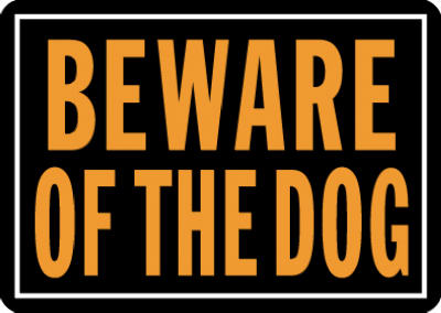 Hardware store usa |  10x14 Beware/Dog Sign | 840143 | HILLMAN FASTENERS