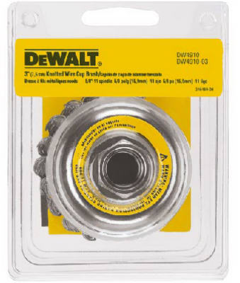 Hardware store usa |  3x5/8-11 Knot Cup Brush | DW4910 | DEWALT ACCESSORIES