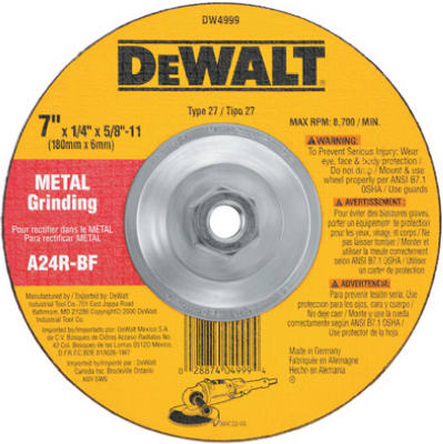 Hardware store usa |  7x1/4x5/8-11 Cent Wheel | DW4999 | DEWALT ACCESSORIES