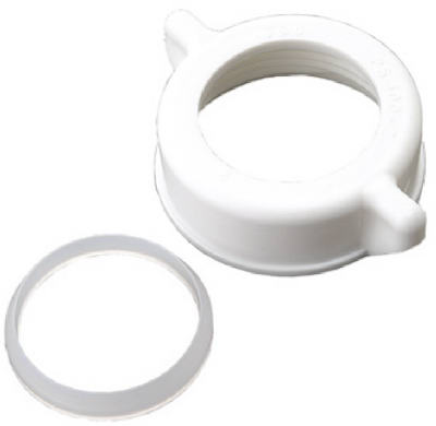 Hardware Store USA | MP WHT Plas Nut/Washer