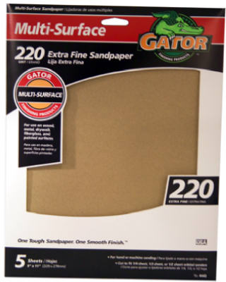 Hardware Store USA | 5PK 9x11 220G Sandpaper