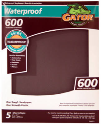 Hardware Store USA | 5PK 9x11 600G Sandpaper