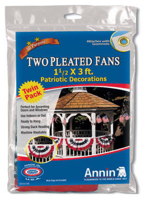 Hardware store usa |  2PK Patriotic Pleat Fan | 483160 | ANNIN FLAGMAKERS