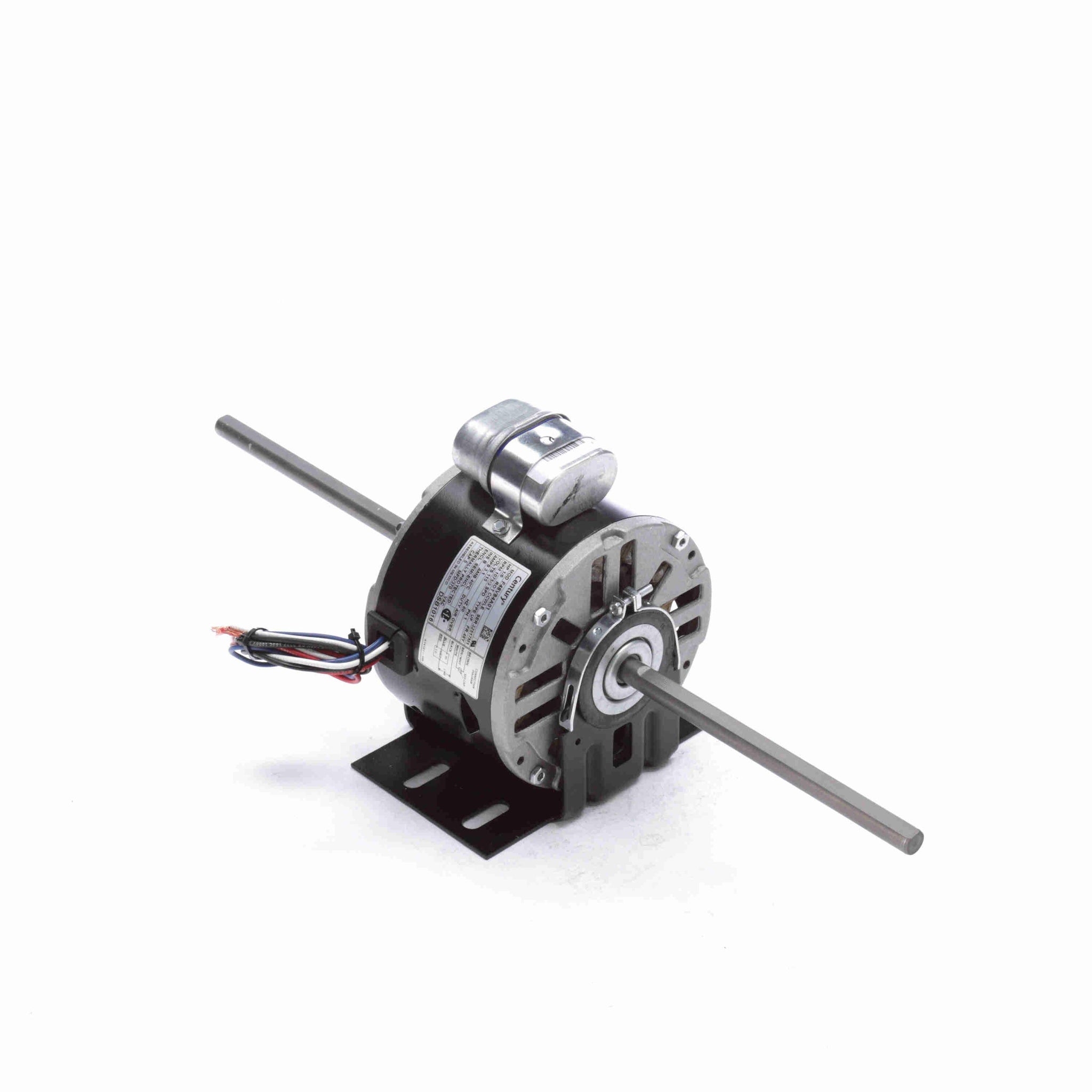 DSB1016 - 1/6 HP Fan Coil / Room Air Conditioner Motor, 1075 RPM, 3 Speed, 115 Volts, 48 Frame, Semi Enclosed - Hardware & Moreee