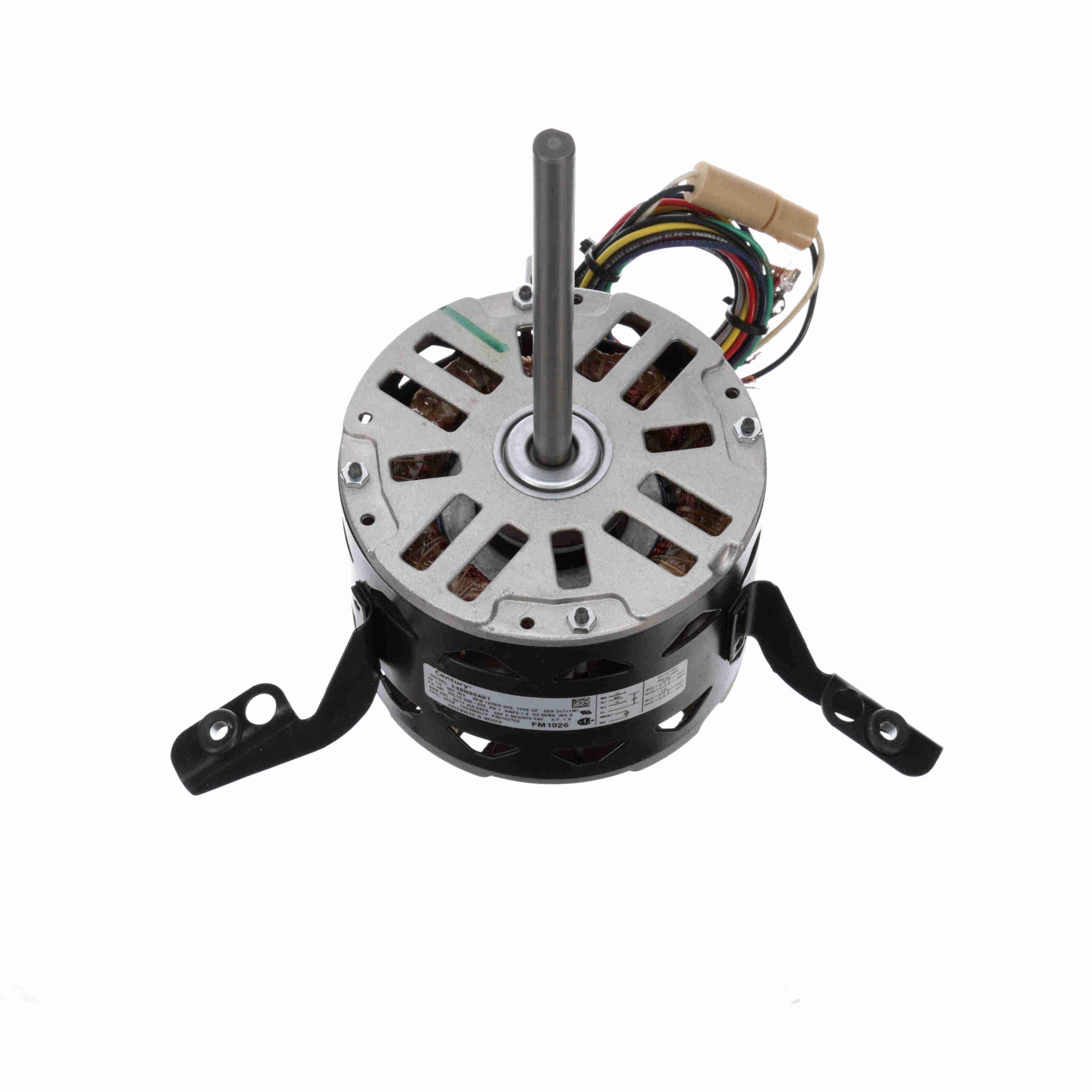 FM1026 - 1/4 HP Fan Coil / Room Air Conditioner Motor, 1075 RPM, 3 Speed, 208-230 Volts, 48 Frame, OAO - Hardware & Moreee