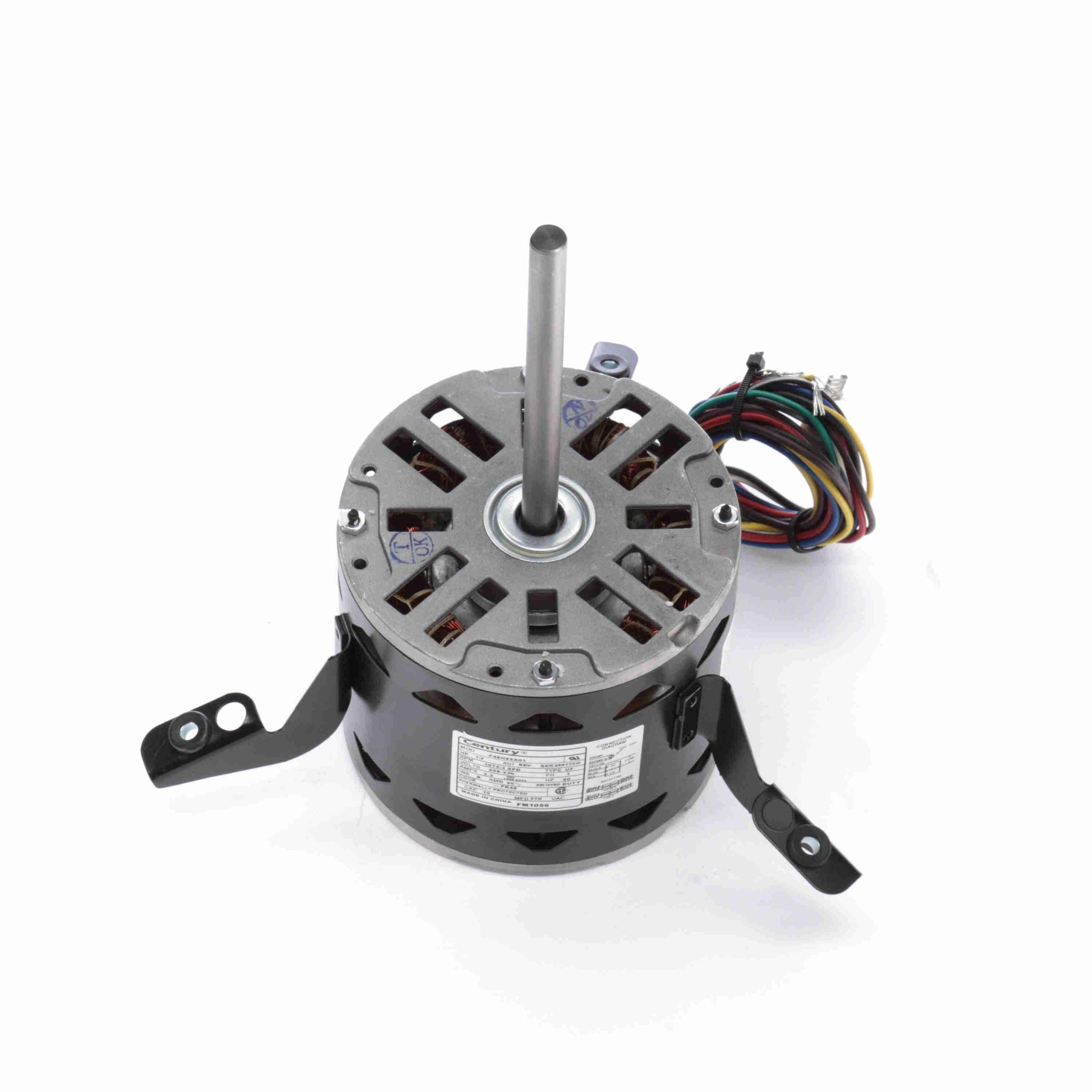 FM1056 - 1/2 HP Fan Coil / Room Air Conditioner Motor, 1075 RPM, 3 Speed, 208-230 Volts, 48 Frame, OAO - Hardware & Moreee